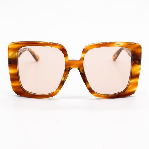 NEW GUCCI GG1314S 003 SUNGLASSES WOMEN HAVANA BROWN OVERSIZED EYEWEAR GUCCI - Picture 6 of 12
